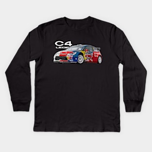 Sébastien Loeb C4 WRC CAR Kids Long Sleeve T-Shirt